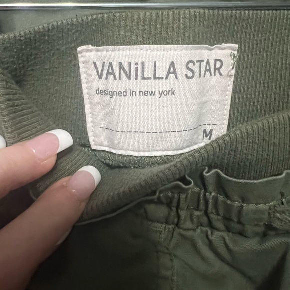 Vanilla Star Olive Green Cargo Pants Joggers - Picture 3 of 6